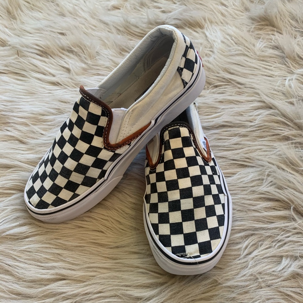 Vans Off the Wall Checkered Slip Ons Size 6